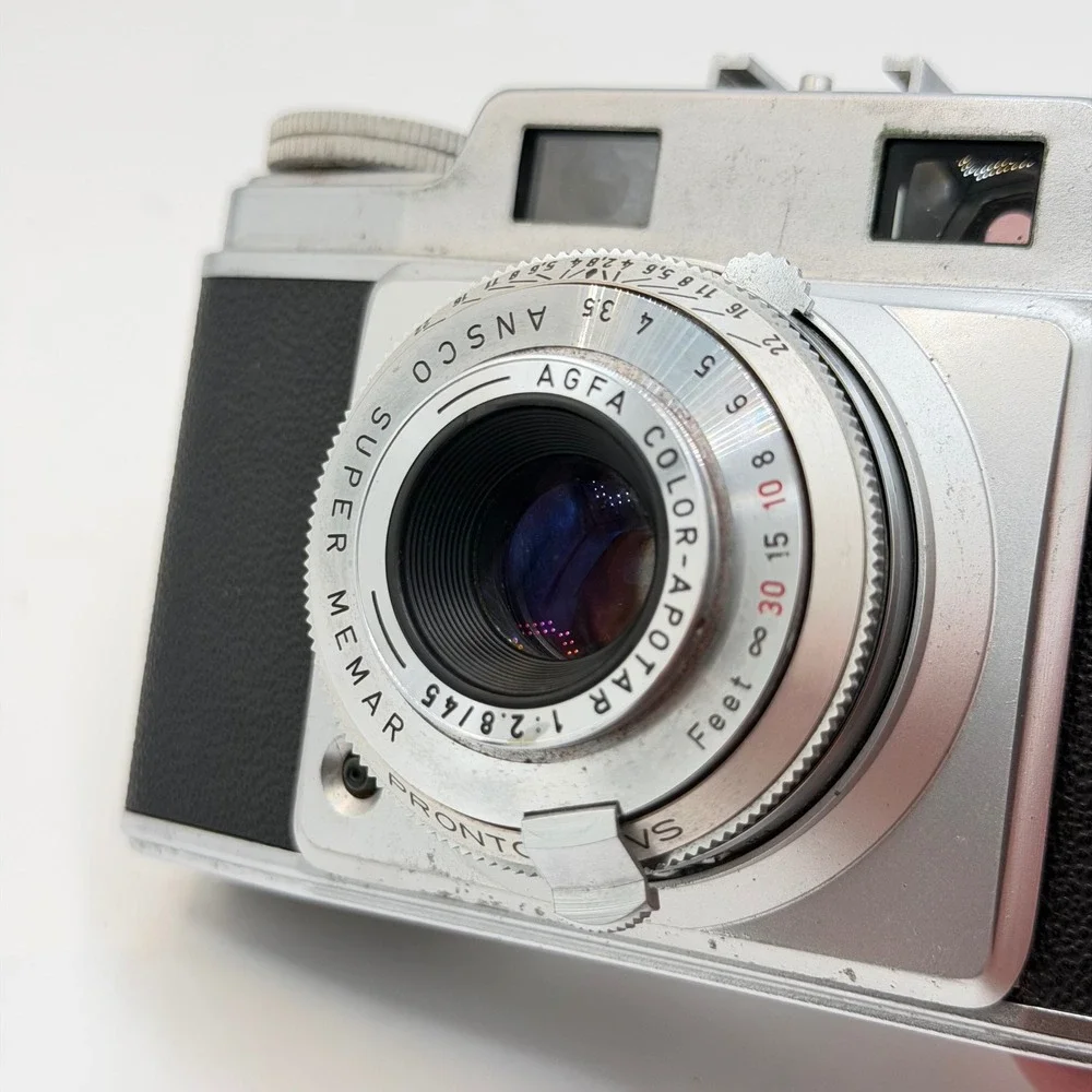Ansco Super Memar 35mm Film Camera Agfa Color-Apotar 2.8/45 Lens Germany